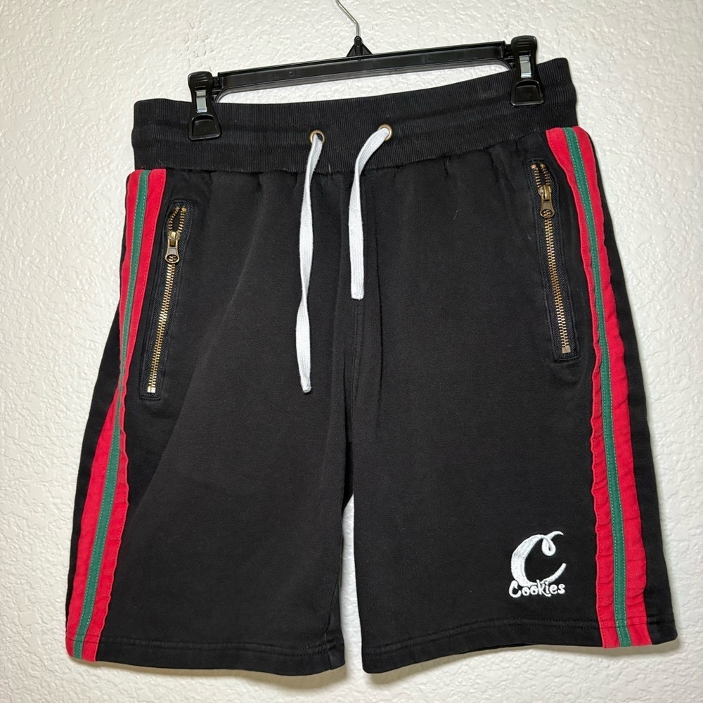 Cookies Sweatpant Shorts Zipper Pockets Gucci Vibes